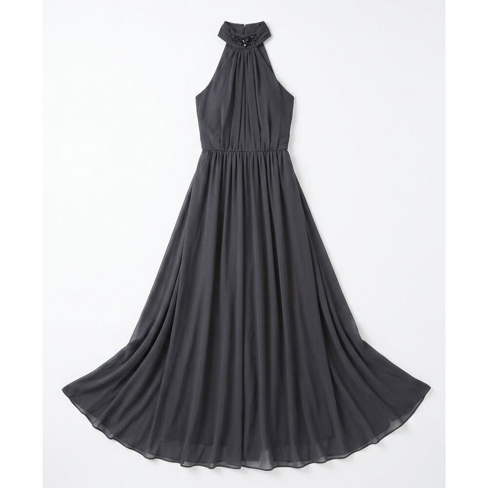 White by Vera Wang Black Halter Formal Gown Dress Size 10 Wedding Guest Prom